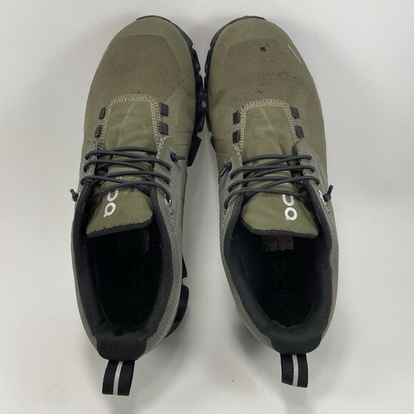 On Cloud 5 Waterproof Running Shoes Womens Size 8 Olive Green Slip On Athletic - Picture 11 of 12